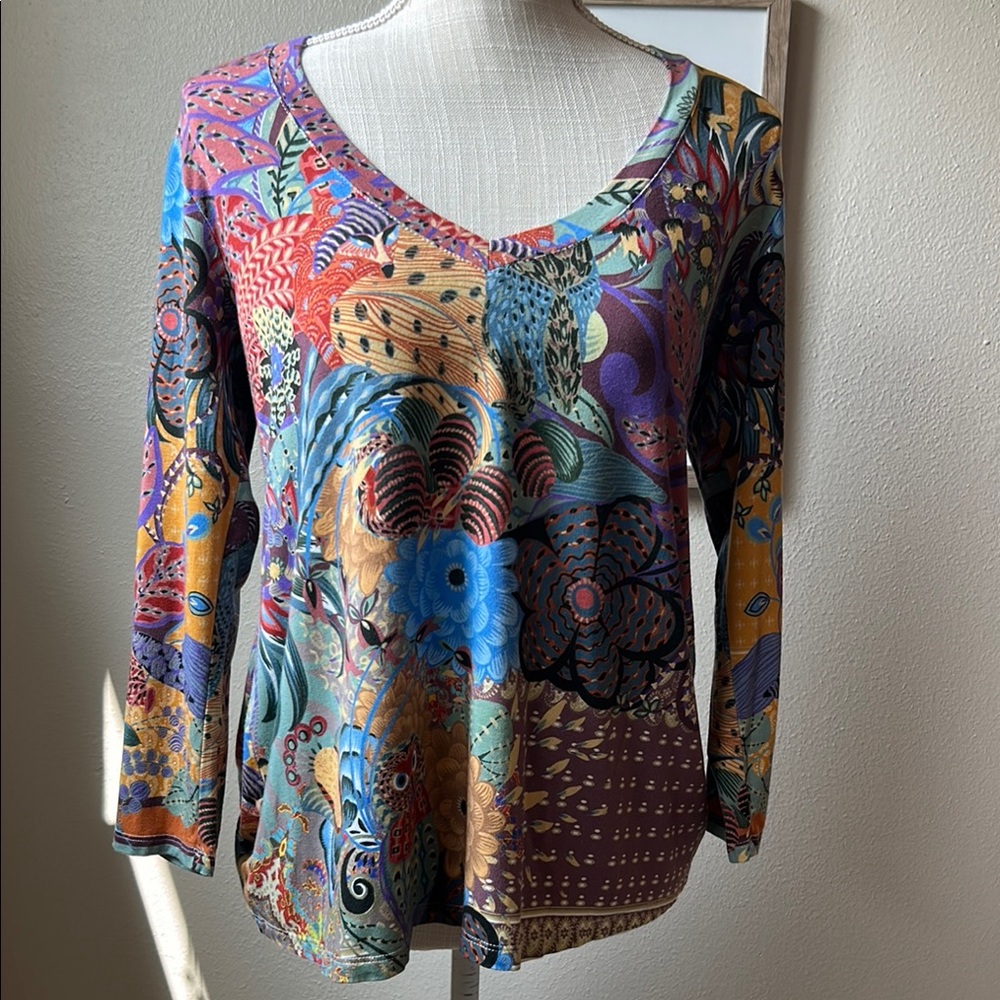 Johnny Was Madison Favorite 3/4 Sleeve Top